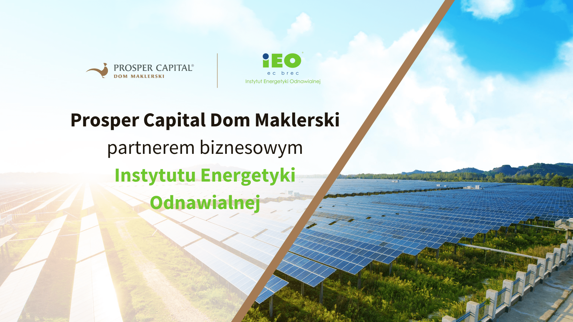 Prosper Capital Dom Maklerski  partnerem Instytutu Energetyki Odnawialnej